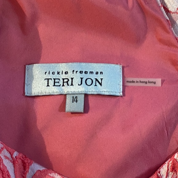 NWT Rickie Freeman Teri Jon Jacquard Sleeveless Tea Length Dress Woman’s Size 14 - Picture 13 of 16